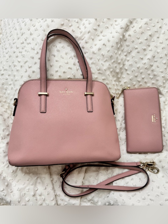 kate spade Handbags - Kate Spade Dusty Pink Saffiano Satchel with Gold Hardware & Matching Wallet